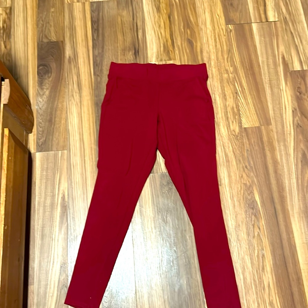 Red leggings